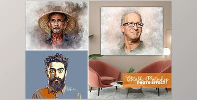 Portrait Watercolor Editable Effect