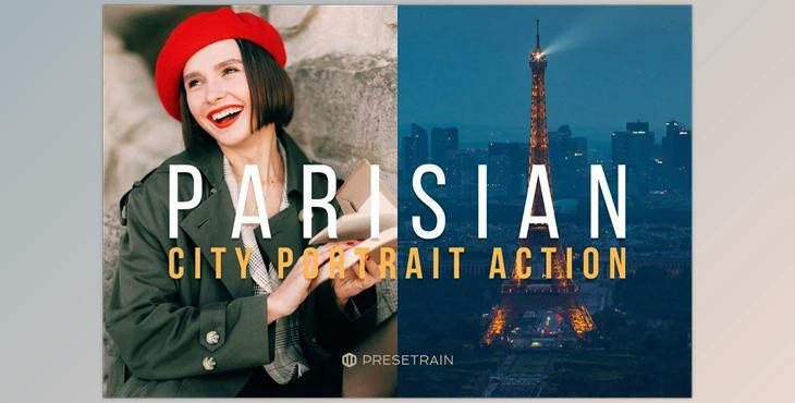 Parisian City Portrait Action & LUT CreativeMarket - 6780705