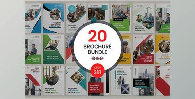 20 Bi-fold Brochure Template Bundle CreativeMarket-5487372 (PSD)