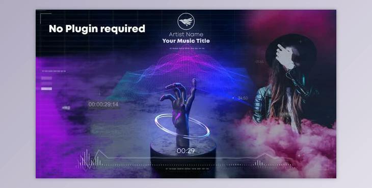 Hand Wave Music Visualizer (Videohive 30364228) - AE Project