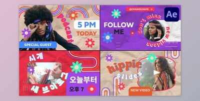 Hippie Youtube Slides for After Effects (Videohive 51817875) - AE Project