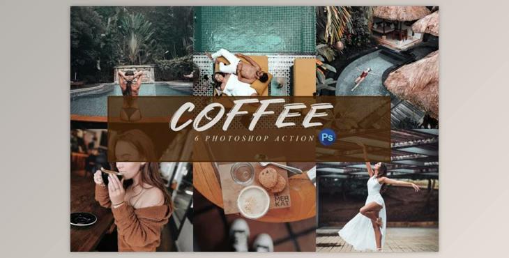 6 Coffee Photoshop Actions, LUTs and ACR Presets