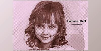 Halftone Effect Photoshop Action CreativeMarket-5099129 (ATN)