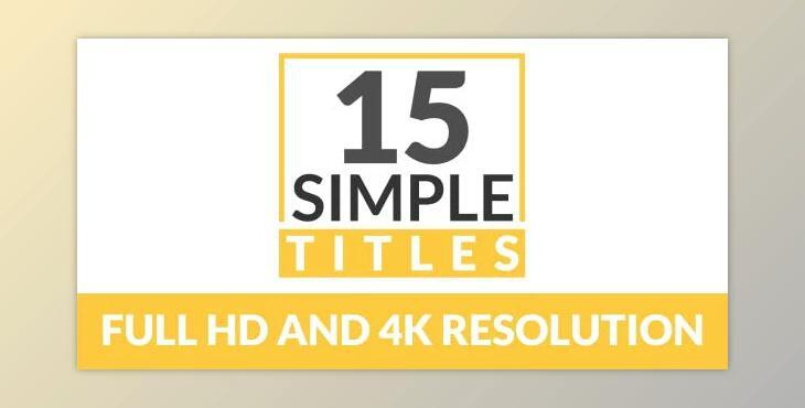 15 Simple Titles (Videohive 18091214)