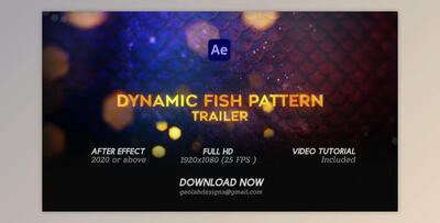 Dynamic Fish Pattern Trailer l Aqua Trailer (Videohive 51349785) - AE Project