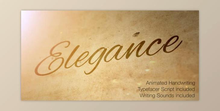 Elegance - Animated Handwriting Typeface (Videohive 6903346) - AE Project