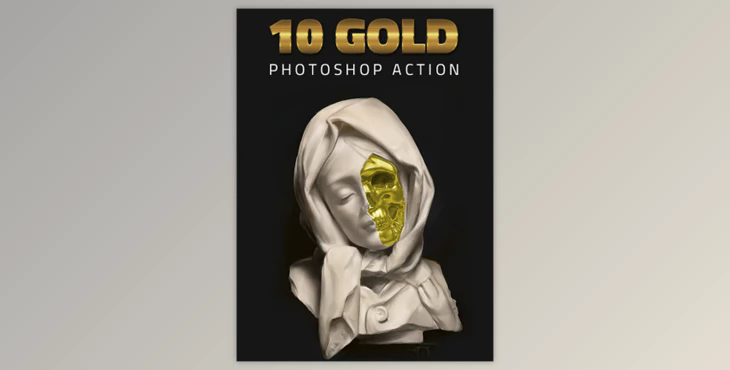 10 Gold Effect Photoshop Action 20460997