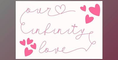 Our Infinity Love – Monoline Wedding Font