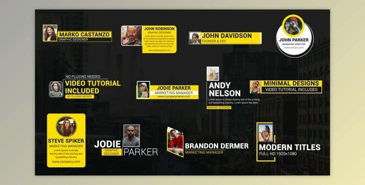 Clean Photo Lower Thirds (Videohive 42665635) - AE Project