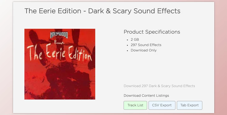 The Eerie Edition – Dark & Scary Sound Effects