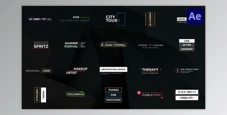 Minimal Titles for After Effects (Videohive 43781693) - AE Project