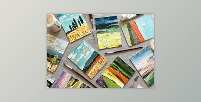 Explore Light and Depth in Acrylic: Paint a Tiny Textured Landscape