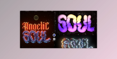 Chromatic Balloon 3D Type in Cinema4D