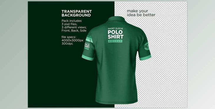 Polo T-Shirt Mockup CreativeMarket - 7252278