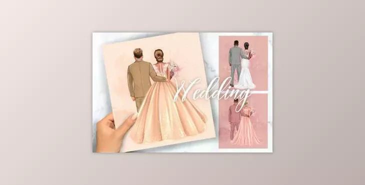 Wedding Clipart Invitation Gift – The Bride and Groom