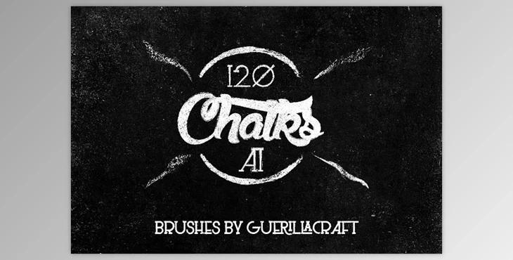 Megapack of Chalks & Charcoal Brushes for Adobe Illustrator