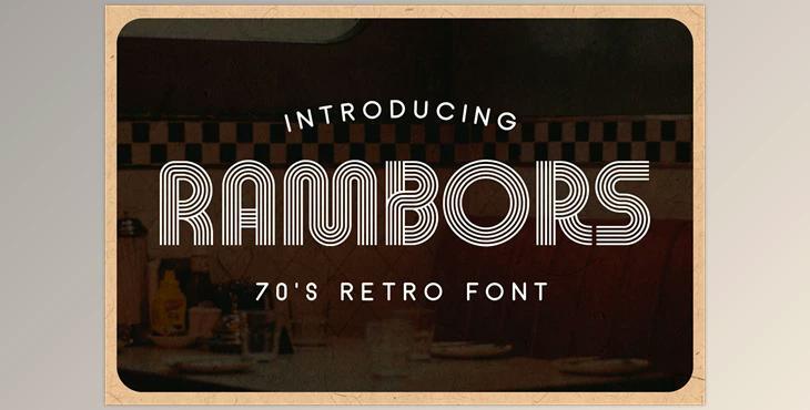 Rambors – Retro Font CreativeMarket 6948187