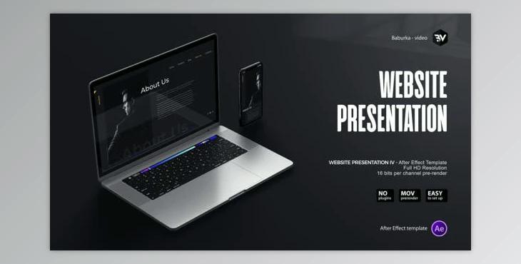 Website Presentation IV (Videohive 28198839) - AE Project