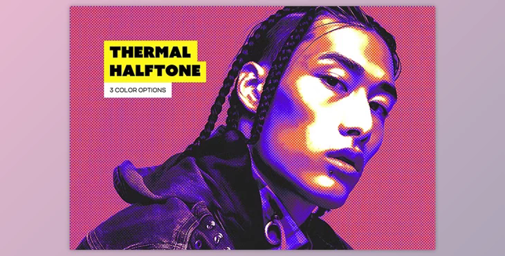 Thermal Halftone Photo Effect - 231741797