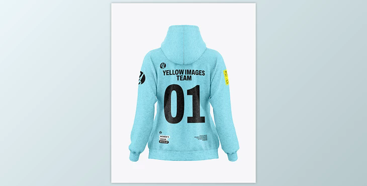 Womens Heather Hoodie Mockup - Back View 132945