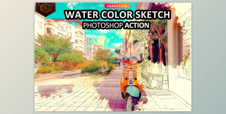 Water Color Sketch Photosop Action By Ernika