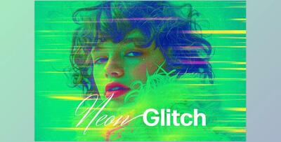 Neon Hologram Photo Effect - 92543397