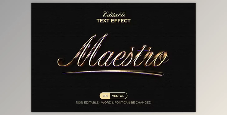 Maestro Text Effect Golden Style - 280854158