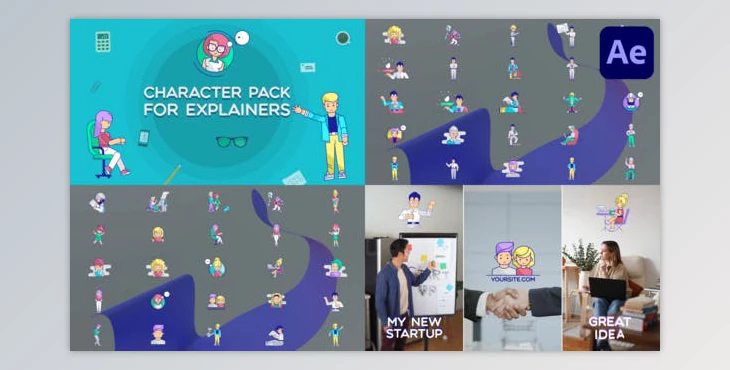 Characters Pack For Explainers for After Effects (Videohive 51001168) - AE Project