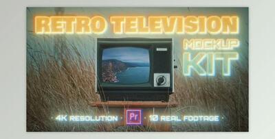 Retro TV Mockup Kit (Videohive 37302202)