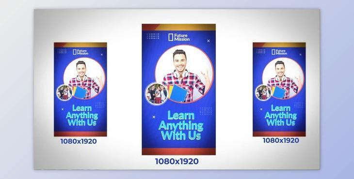 Education Promo Slideshow Instagram Stories 1080×1920 (Videohive 39693640) - AE Project