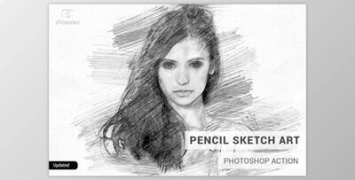 Pencil Sketch Art Photoshop Action By SlideSalad