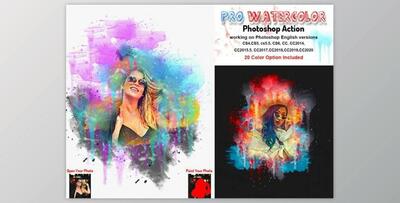 Pro Watercolor Photoshop Action By Studio Retouch