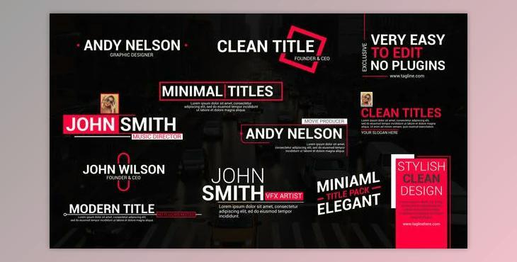 Clean Title Lower Thirds (Videohive 39424167) - AE Project