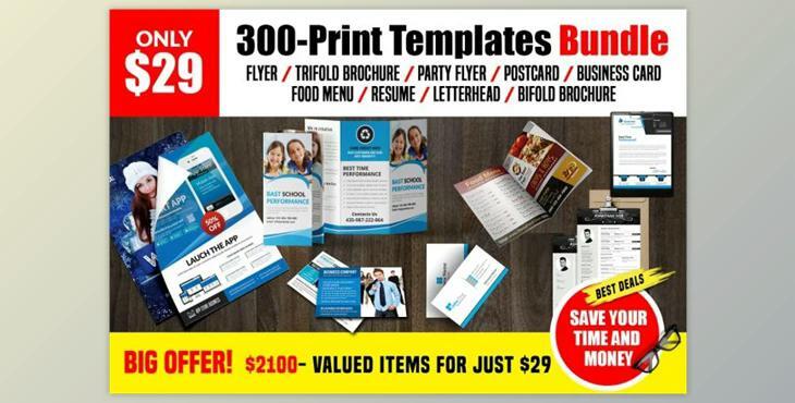 300-Print Templates bundle