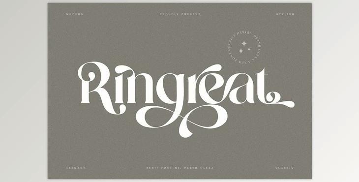 Ringreat Decorative Serif Font CreativeMarket 7117031