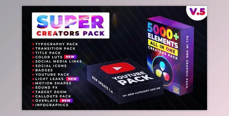 Super Creators Pack (3300+ Elements) – V1.4 (Videohive 30929735)