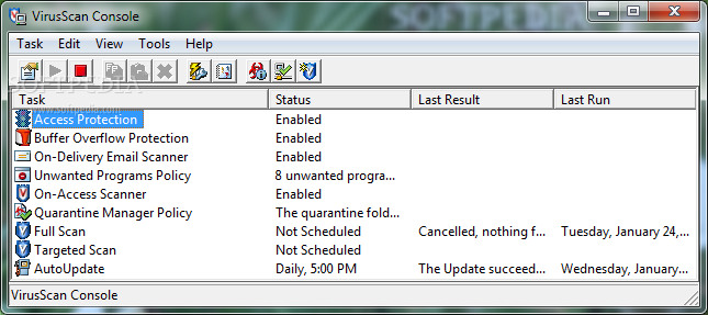 McAfee VirusScan Enterprise 8.8 P16 Win/ 10.7.8 macOS