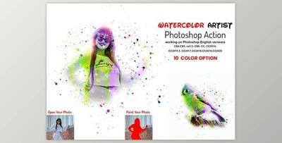 Watercolor Artist Photoshop Action By Studio Retouch