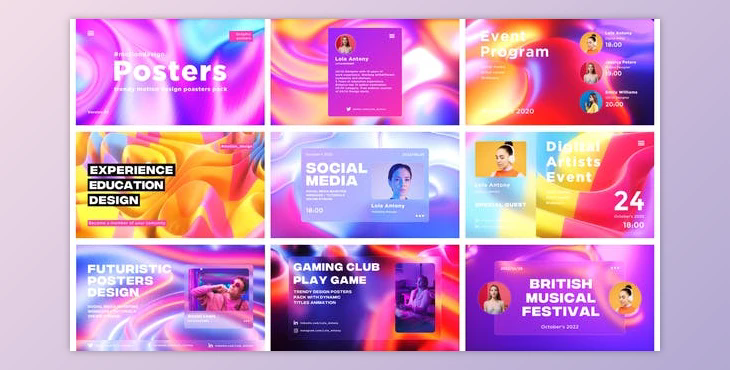 Motion Design Posters Pack V.2.0 (Videohive 40334882) - AE Project