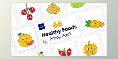 Healthy Food Emojies for After Effects (Videohive 47151324) - AE Project
