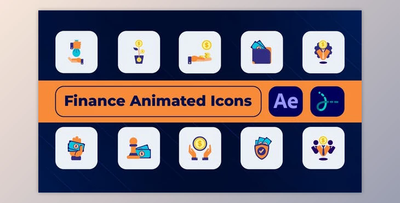Finance Animated Icons (Videohive 50238795) - AE Project