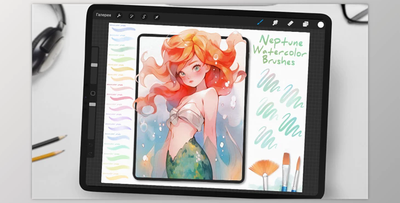 Neptune Watercolor Brushes for Procreate