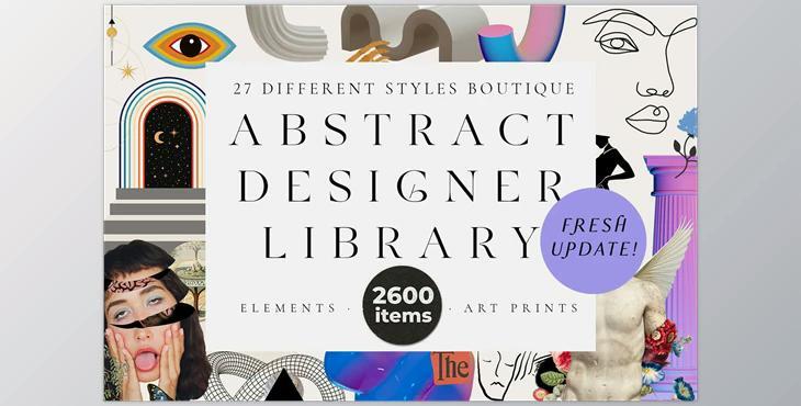 UPDATE - ABSTRACT DESIGNER LIBRARY CreativeMarket - 5847342