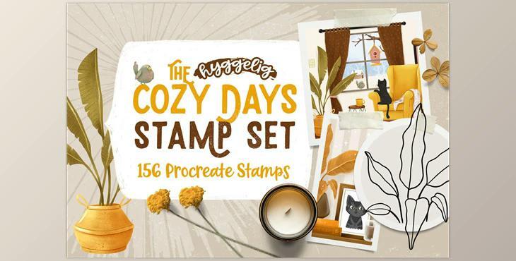 Cozy Days Stamp Set for Procreate CreativeMarket - 6873745