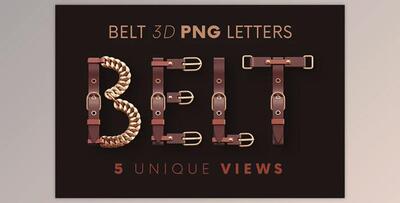 Belt – 3D Lettering CreativeMarket - 10996344