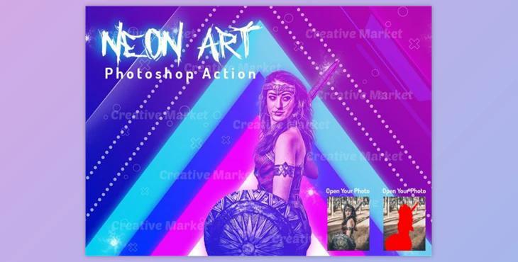 Neon Art Photoshop Action By Studio Retouch