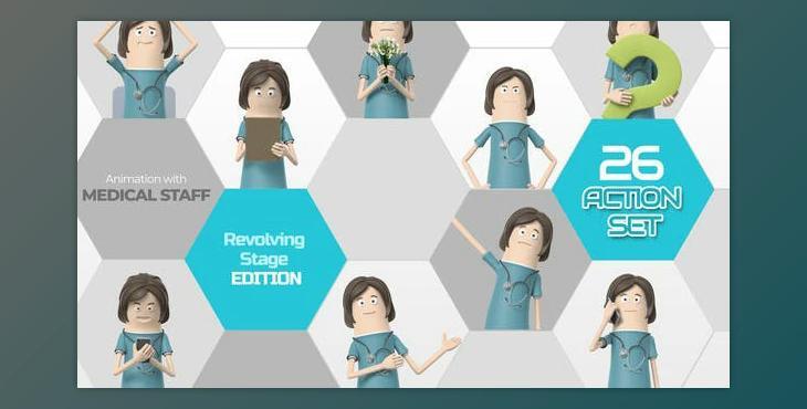 26 Action Set Medical Staff (Videohive 33966255) - AE Project