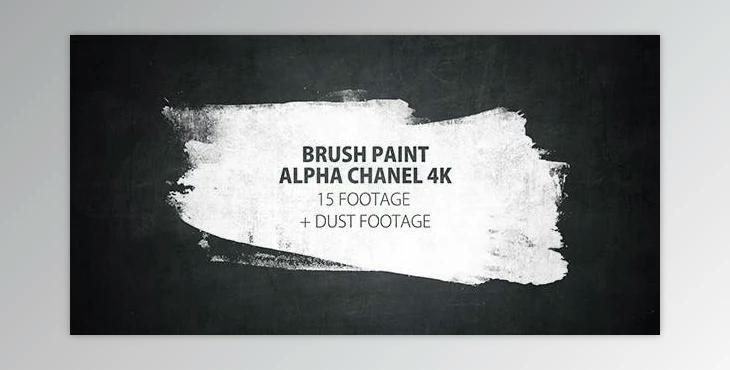 16 Paint Brush Stroke Transitions Reveal Pack Matte/ Oil Art Dust Ink Grunge Texture/ Chalk Board (Videohive 16143561)