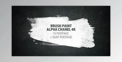 16 Paint Brush Stroke Transitions Reveal Pack Matte/ Oil Art Dust Ink Grunge Texture/ Chalk Board (Videohive 16143561)