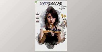 Watercolor Photoshop Action – GraphicRiver 30404733 (ABR, PAT, ATN)